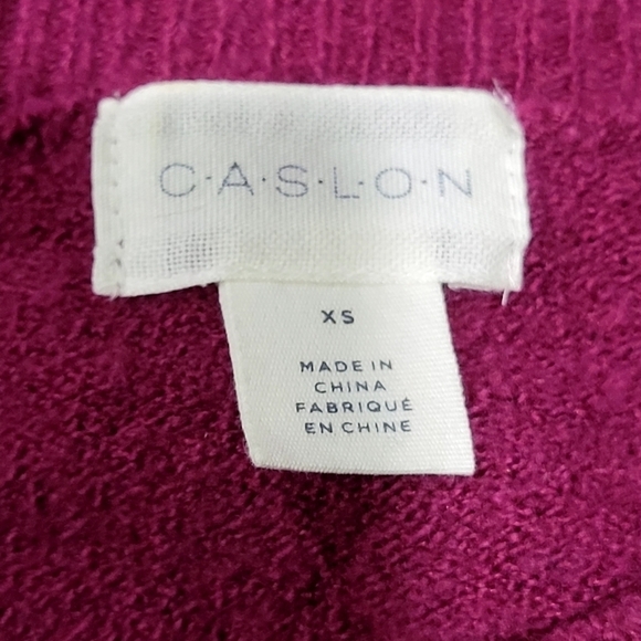 XS Pink Mauve Long Sleeve Zippered Back Side Slits Sweater - Picture 9 of 9